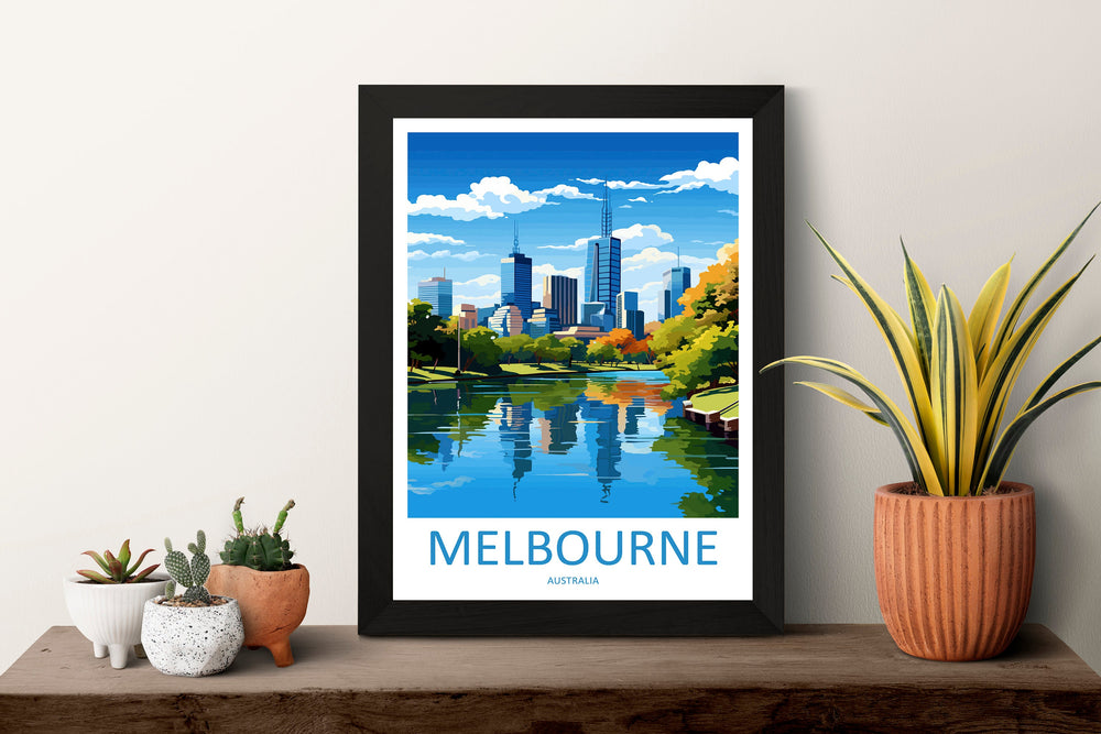 Melbourne Travel Print Wall Art Melbourne Wall Hanging Home Décor Melbourne Gift Art Lovers Wall Art Australia Travel Print