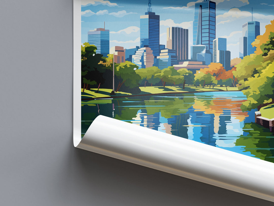 Melbourne Travel Print Wall Art Melbourne Wall Hanging Home Décor Melbourne Gift Art Lovers Wall Art Australia Travel Print