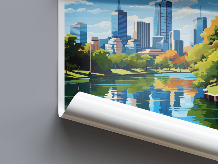 Melbourne Travel Print Wall Art Melbourne Wall Hanging Home Décor Melbourne Gift Art Lovers Wall Art Australia Travel Print