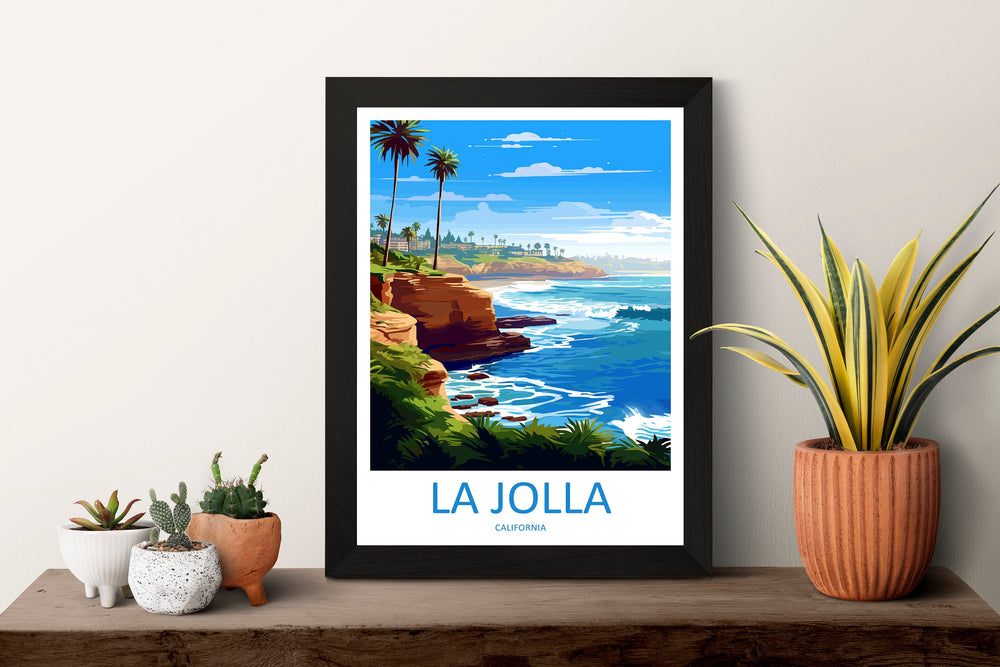La Jolla Cove Travel Print Wall Art La Jolla Cove Wall Hanging Home Décor La Jolla Cove Gift Art Lovers California Art Lover Gift