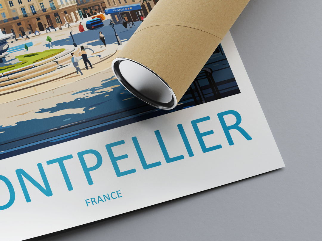 Montpellier Travel Print Wall Art Montpellier Wall Hanging Home Decoration Montpellier Gift Art Lovers Wall Art Print Art Montpellier