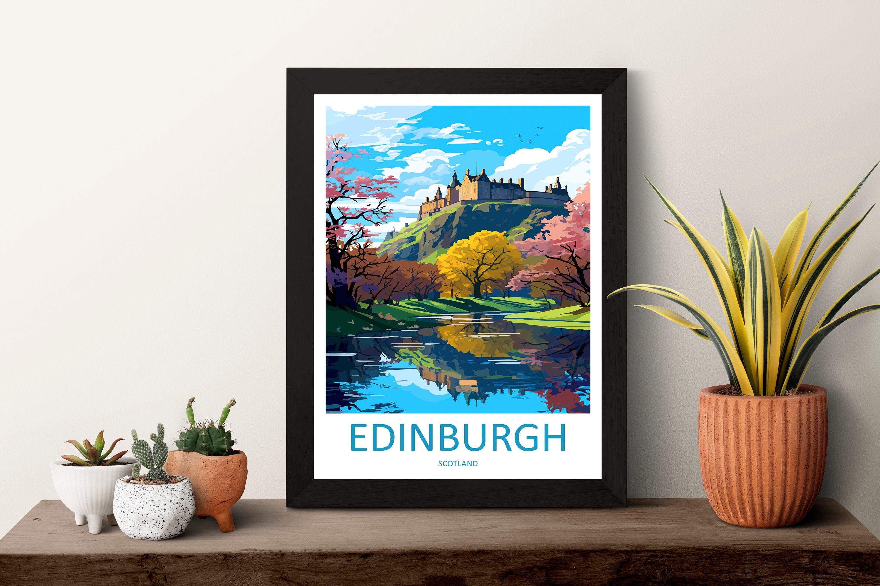 Edinburgh Cityscape Print Edinburgh Home Decor European City Art Print Edinburgh Wall Art Scotland Enthusiast Gift Wall Hanging Edinburgh