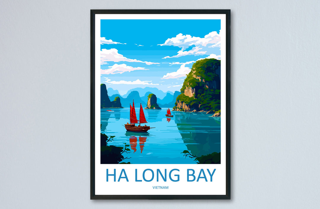 Ha Long Bay Travel Print Wall Art Ha Long Bay Wall Hanging Home Décor Ha Long Bay Gift Art Lovers Vietnam Art Lover Gift Ha Long Bay islands