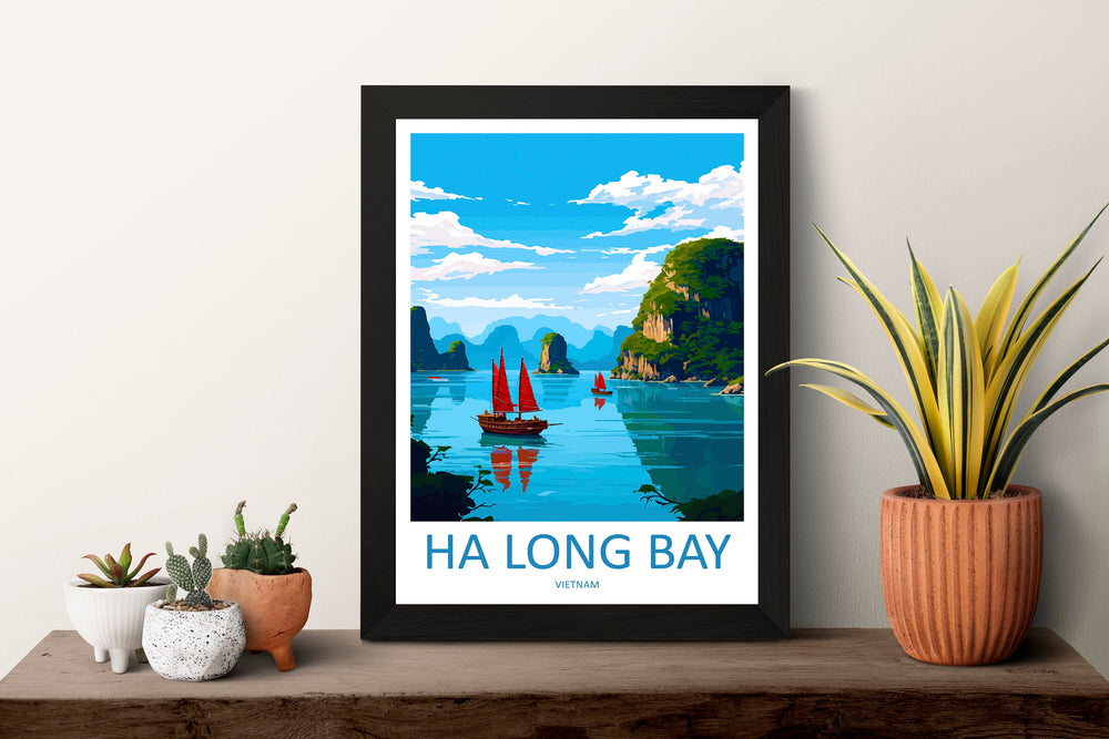 Ha Long Bay Travel Print Wall Art Ha Long Bay Wall Hanging Home Décor Ha Long Bay Gift Art Lovers Vietnam Art Lover Gift Ha Long Bay islands