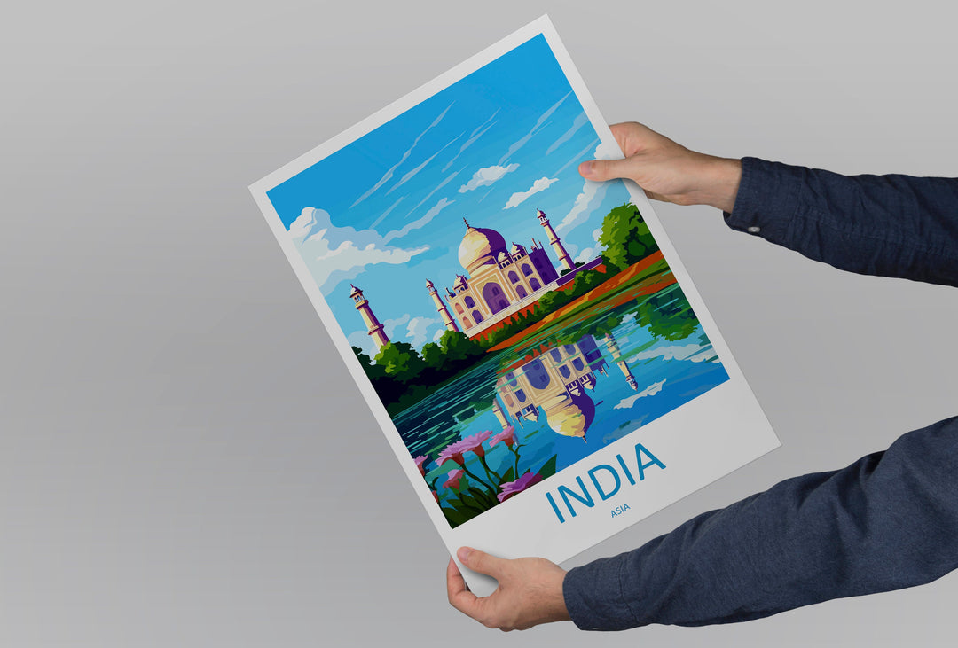 Taj Mahal Agro Travel Print Wall Art Taj Mahal Agro Wall Hanging Home Décor Taj Mahal Agro Gift Art Lovers India Art Lover Gift Wall Décor