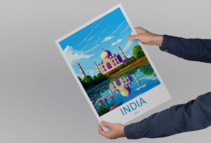 Taj Mahal Agro Travel Print Wall Art Taj Mahal Agro Wall Hanging Home Décor Taj Mahal Agro Gift Art Lovers India Art Lover Gift Wall Décor