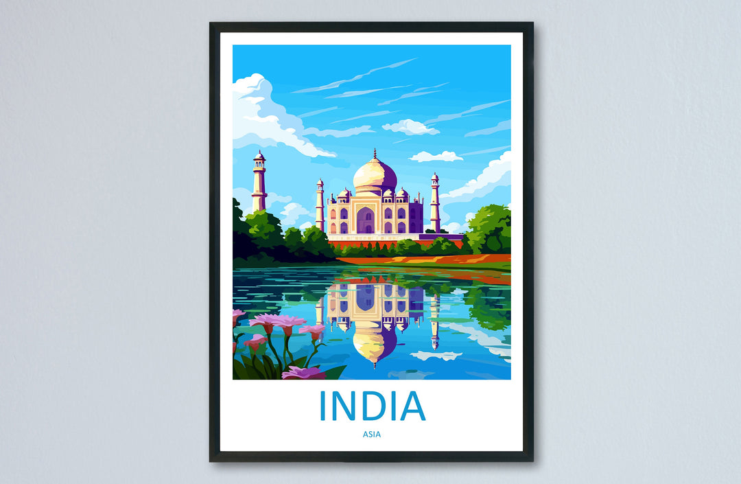Taj Mahal Agro Travel Print Wall Art Taj Mahal Agro Wall Hanging Home Décor Taj Mahal Agro Gift Art Lovers India Art Lover Gift Wall Décor