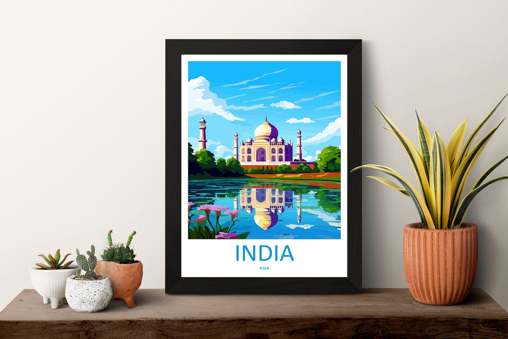 Taj Mahal Agro Travel Print Wall Art Taj Mahal Agro Wall Hanging Home Décor Taj Mahal Agro Gift Art Lovers India Art Lover Gift Wall Décor
