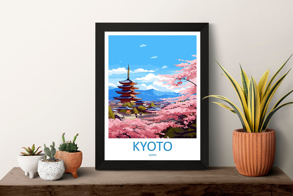 Kyoto Travel Print Wall Art Kyoto Wall Hanging Home Décor Kyoto Gift Art Lovers Kyoto Art Lover Gift Japan Travel Gift