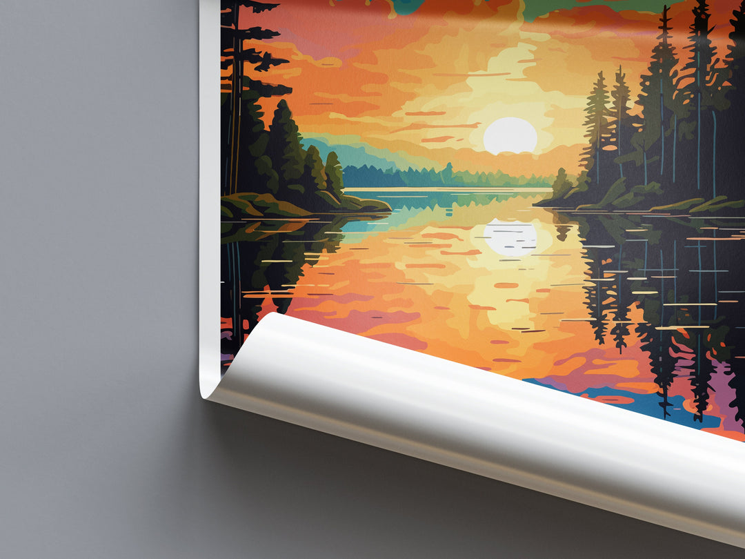 Lake Hubert Travel Print Wall Art Lake Hubert Wall Hanging Home Décor Lake Hubert Gift Art Lovers Art Lover Gift Print