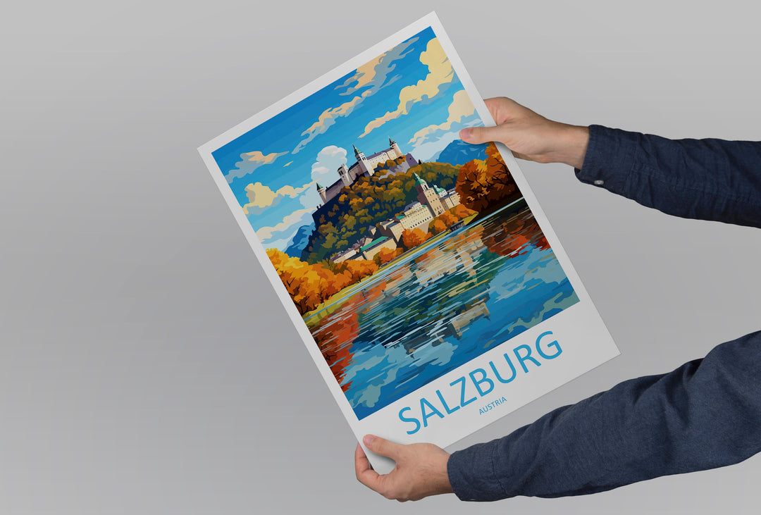 Salzburg Print Salzburg Home Décor Cityscape Art Print Salzburg Wall Art for Travel Enthusiast Gift Wall Hanging Salzburg Austria Poster Art