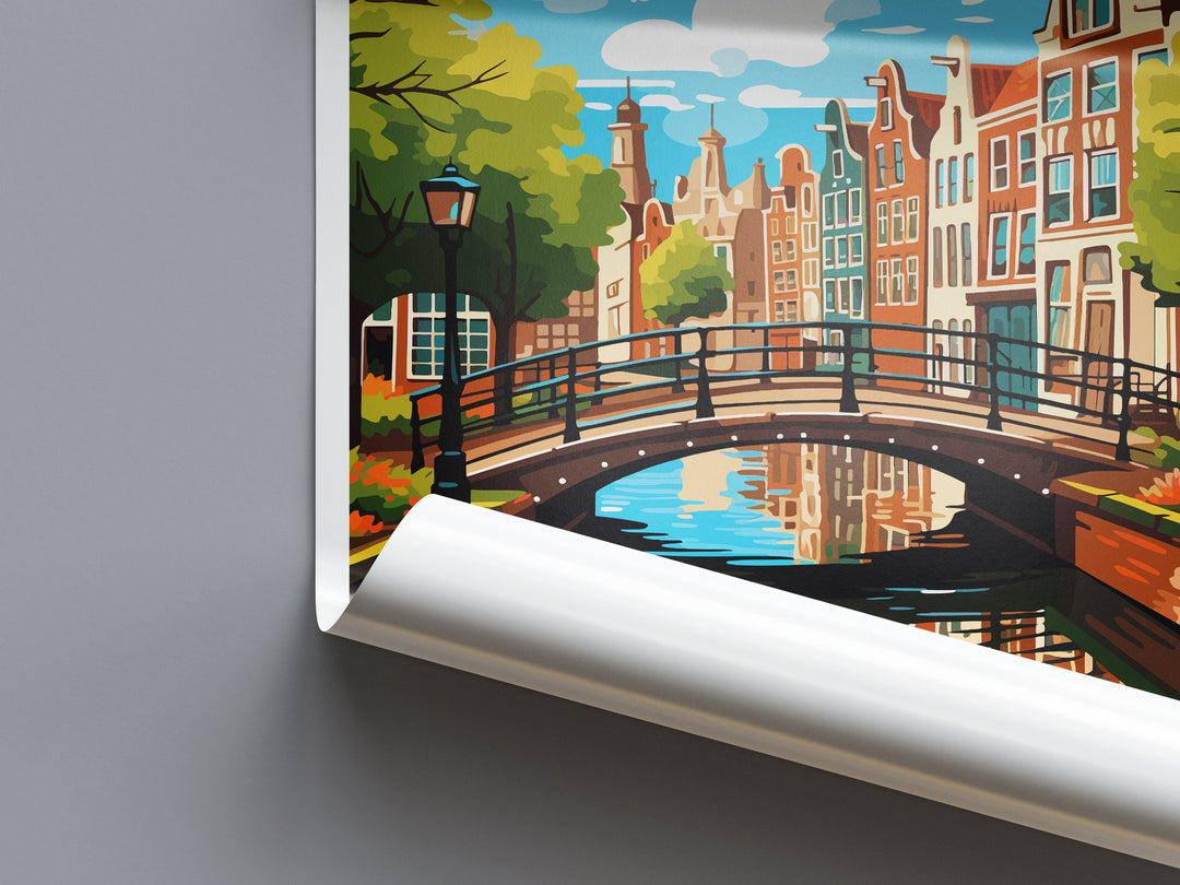 Amsterdam Travel Print Wall Art Amsterdam Wall Hanging Home Décor Amsterdam Gift Art Lovers Netherlands Art Lover Gift Amsterdam Decor
