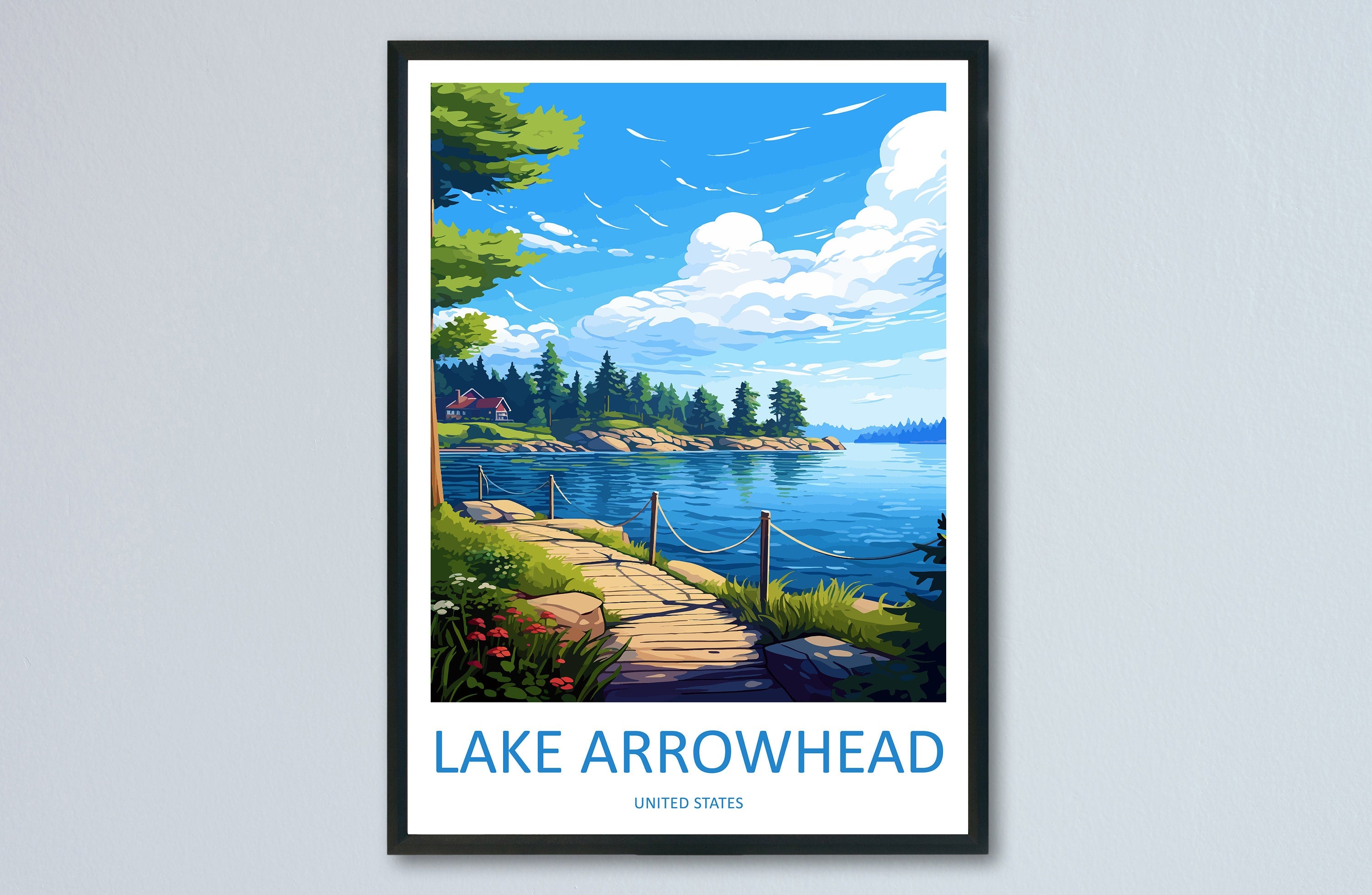 Lake Arrowhead Travel Print