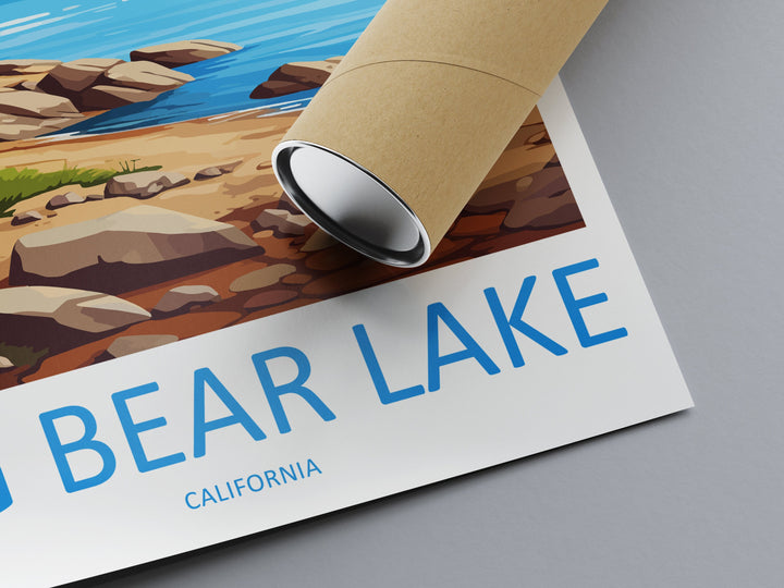 Big Bear Lake Travel Print Wall Art Big Bear Lake Wall Hanging Home Décor Big Bear Lake Gift Art Lovers California Art Lover Gift Lake Art