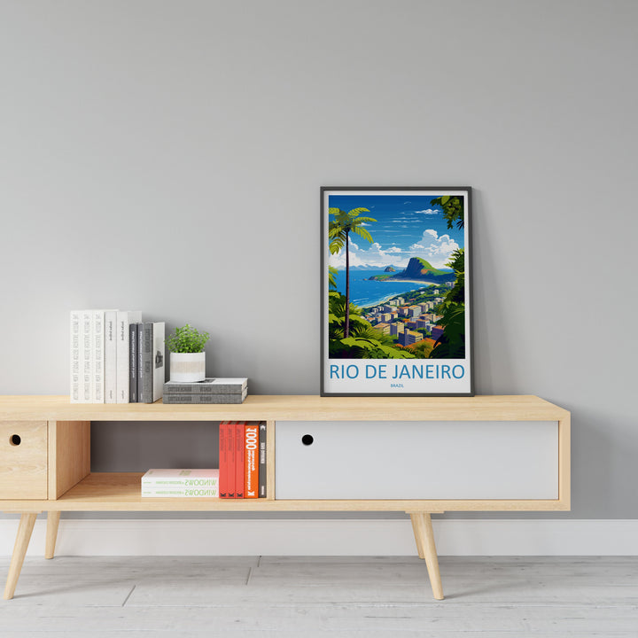 Rio De Janeiro Travel Print Wall Art Rio De Janeiro Wall Hanging Home Decor Rio De Janeiro Gift Art Lovers Wall Art Print Art Brazil Art
