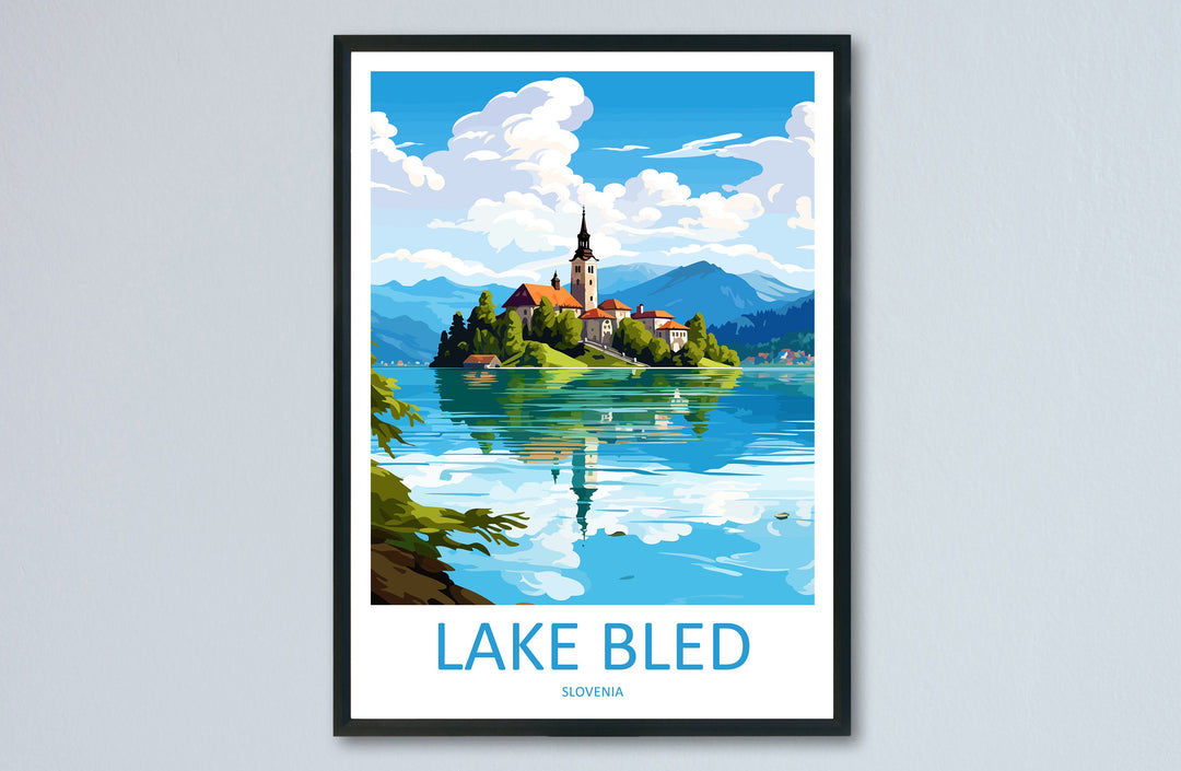 Lake Bled Travel Print Lake Bled Home Décor Slovenia Art Print Lake Bled Wall Print For Lake Bled Gift Wall Hanging Lake Bled Artwork