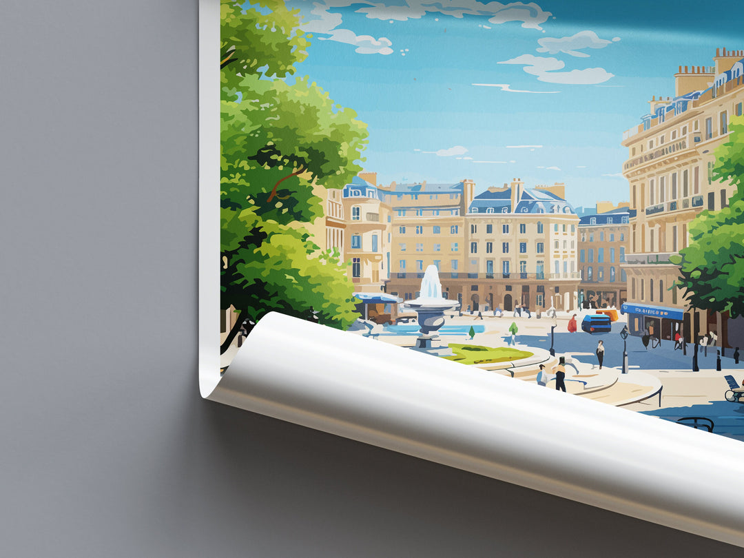 Montpellier Travel Print Wall Art Montpellier Wall Hanging Home Decoration Montpellier Gift Art Lovers Wall Art Print Art Montpellier