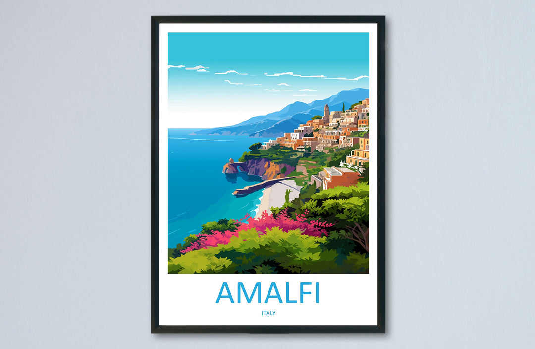 Amalfi Travel Print Wall Art Amalfi Italy Wall Hanging Home Decoration Amalfi Gift Art Lovers Wall Art Print Amalfi Italy Art Amalfi Art
