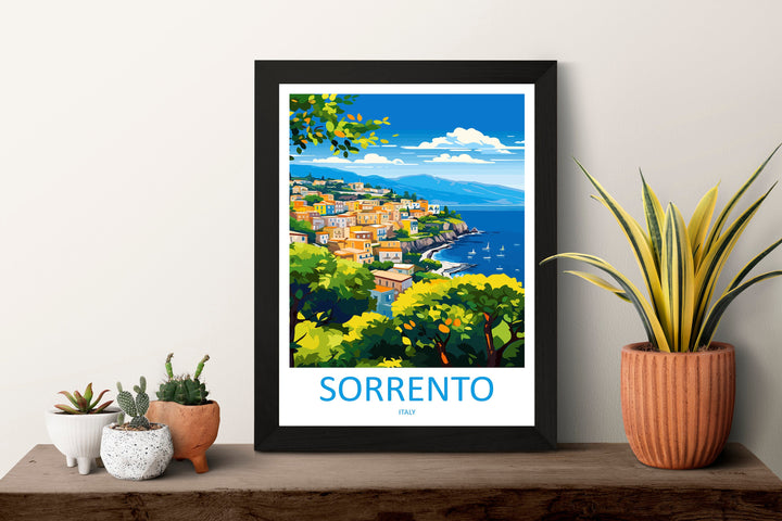 Sorrento Travel Print Wall Art Sorrento Wall Hanging Home Décor Sorrento Gift Art Lovers Italy Art Lover Gift Sorrento Print Sorrento Art