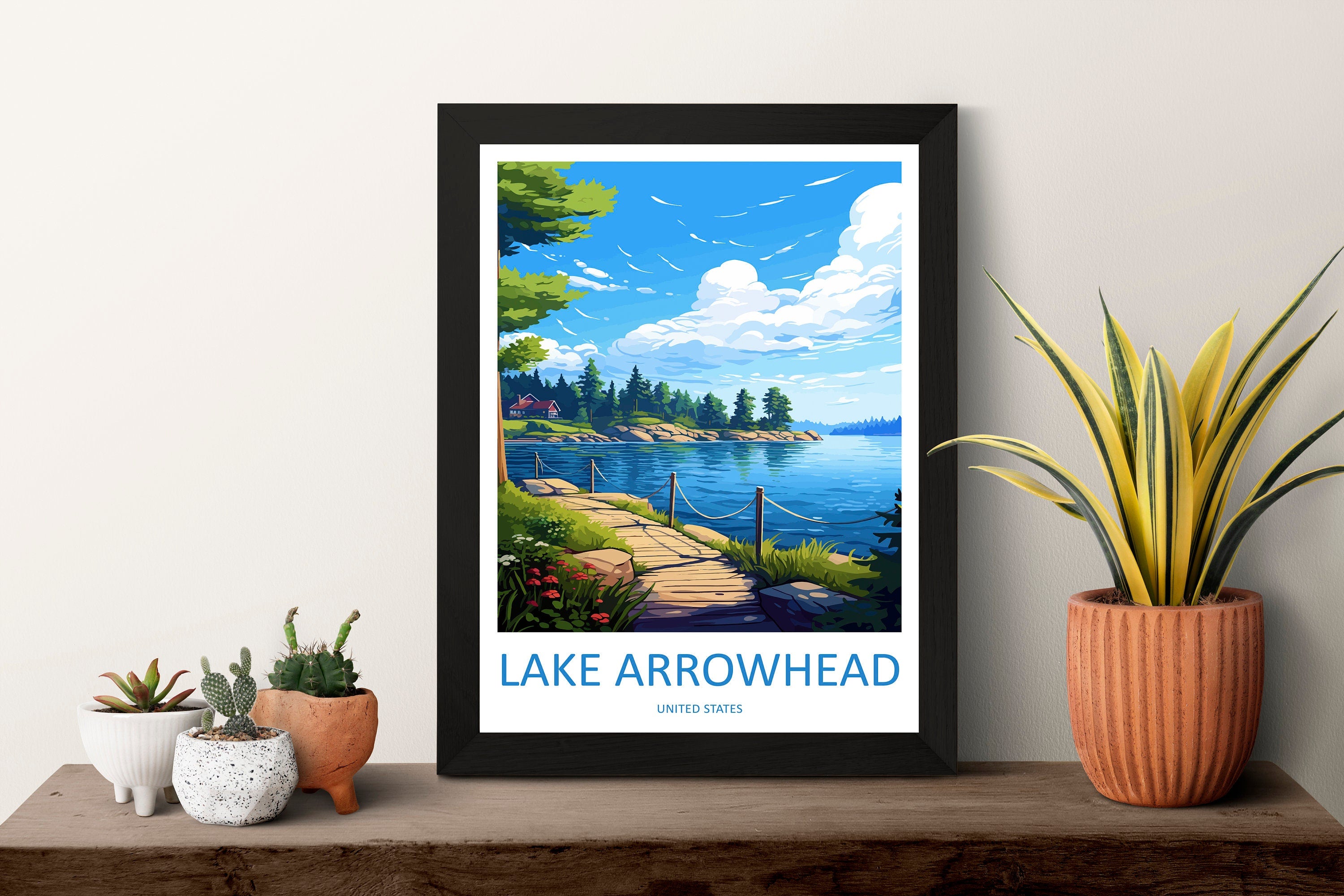 Lake Arrowhead Travel Print