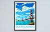 San Francisco Golden Gate Travel Print