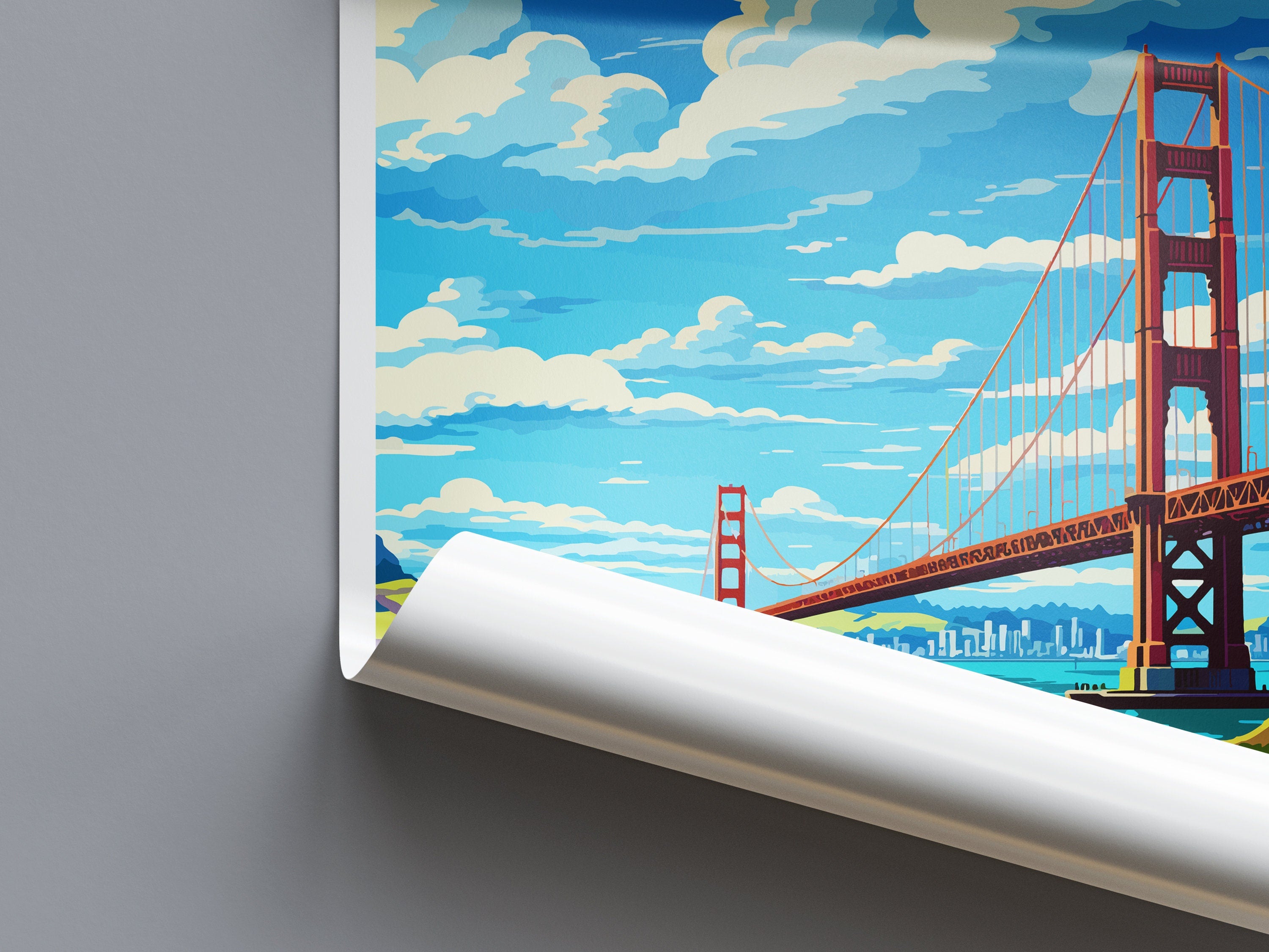 San Francisco Golden Gate Travel Print