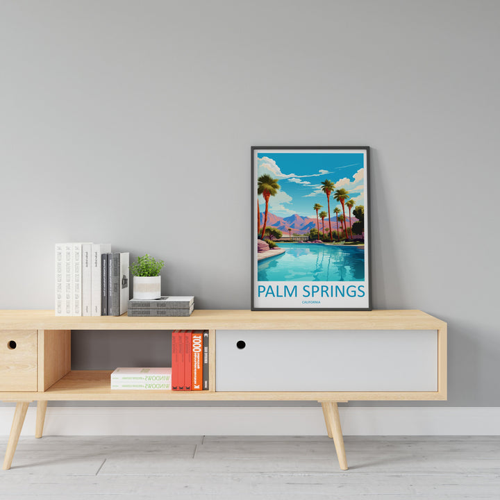 Palm Springs Travel Print Wall Art Palm Springs Wall Hanging Home Décor Palm Springs Gift Art Lovers California Art Lover Gift Palm Springs