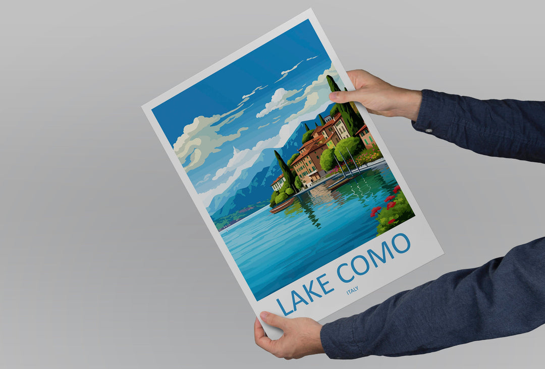 Lake Garda Travel Print Wall Art Lake Garda Wall Hanging Home Decoration Lake Garda Gift Art Lovers Wall Art Print Art Lake Garda Travel Art