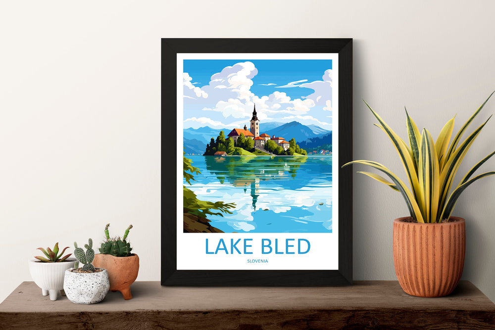 Lake Bled Travel Print Lake Bled Home Décor Slovenia Art Print Lake Bled Wall Print For Lake Bled Gift Wall Hanging Lake Bled Artwork