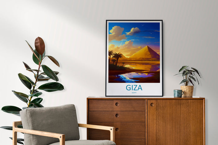 Cairo Travel Print Wall Art Cairo Egypt Wall Hanging Home Decoration Cairo Gift Art Lovers Wall Art Print Cairo Great Pyramids Of Giza