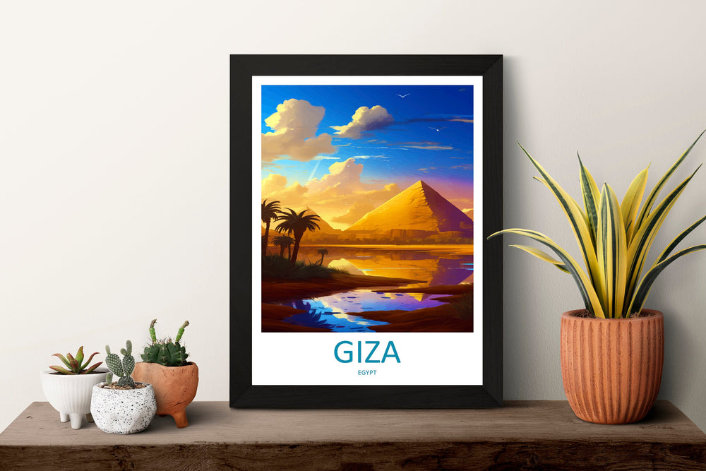 Cairo Travel Print Wall Art Cairo Egypt Wall Hanging Home Decoration Cairo Gift Art Lovers Wall Art Print Cairo Great Pyramids Of Giza