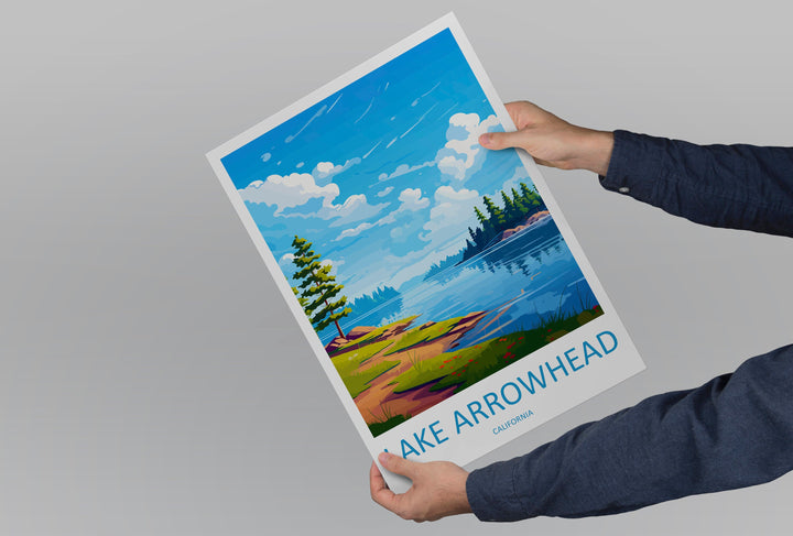 Lake Arrowhead Travel Print Wall Art Lake Arrowhead Wall Hanging Home Décor Lake Arrowhead Gift Art Lovers California Art Lover Gift