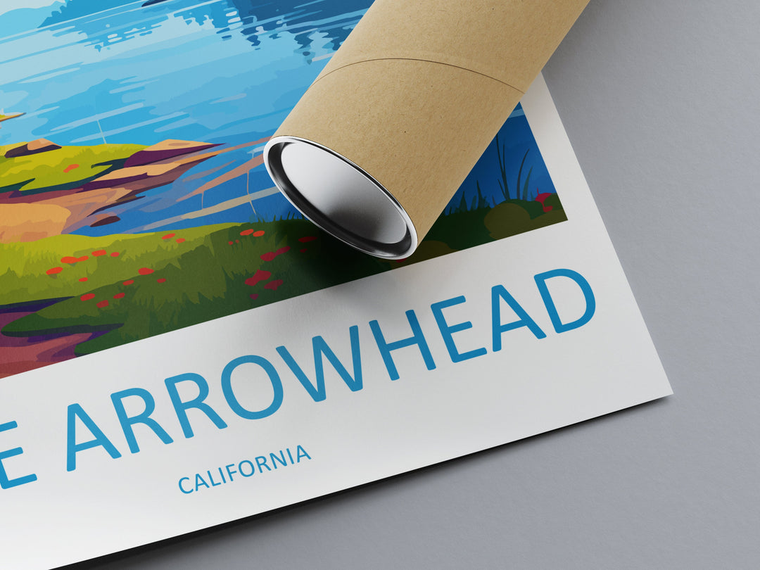 Lake Arrowhead Travel Print Wall Art Lake Arrowhead Wall Hanging Home Décor Lake Arrowhead Gift Art Lovers California Art Lover Gift