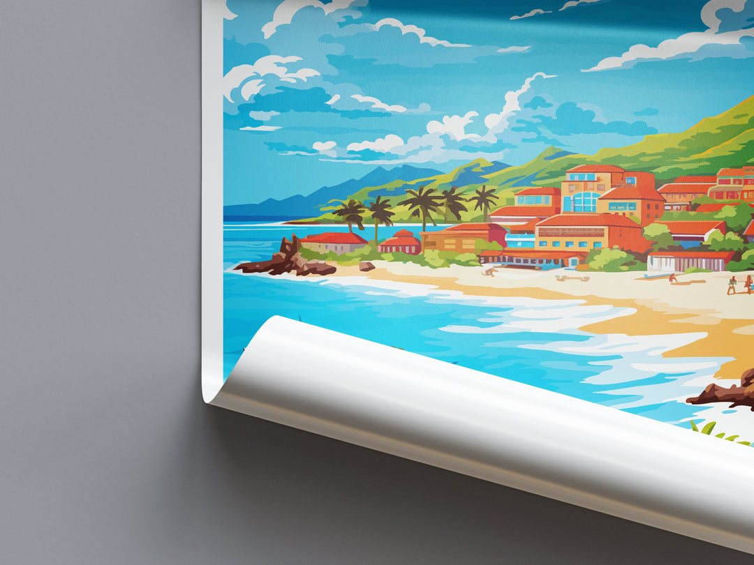 Saint Maarten Travel Print Wall Art Saint Maarten Wall Hanging Home Décor Saint Maarten Gift Art Lovers Wall Art Caribbean Travel Print