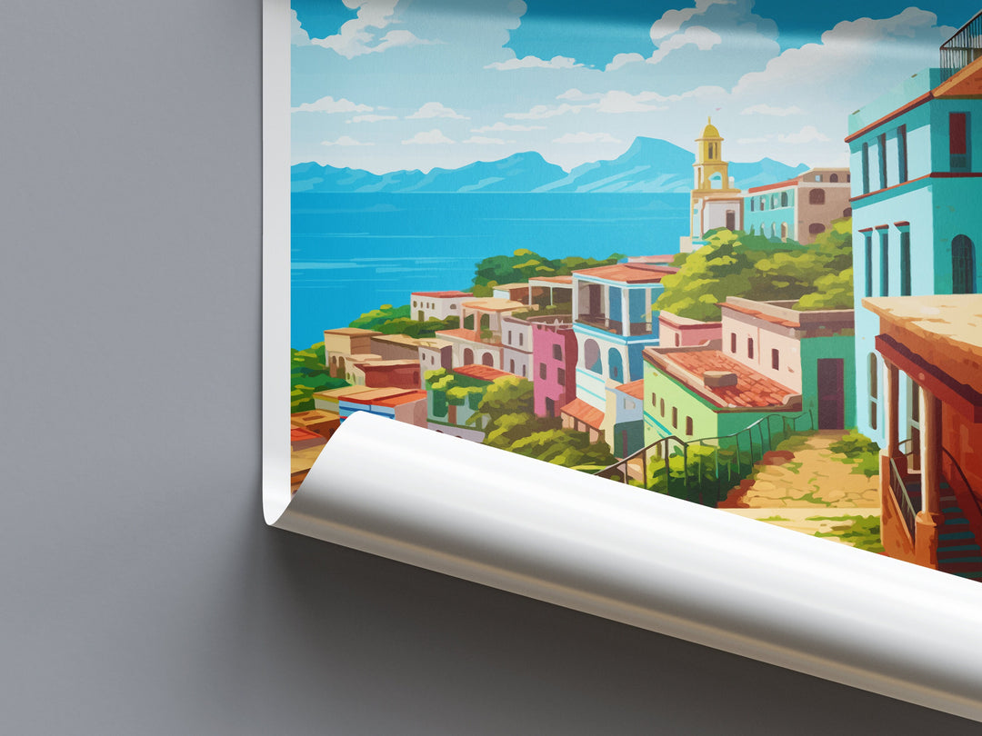 Puerto Rico Travel Print Wall Art Puerto Rico Wall Hanging Home Décor Puerto Rico Gift Art Lovers Wall Art Caribbean Travel Print Poster