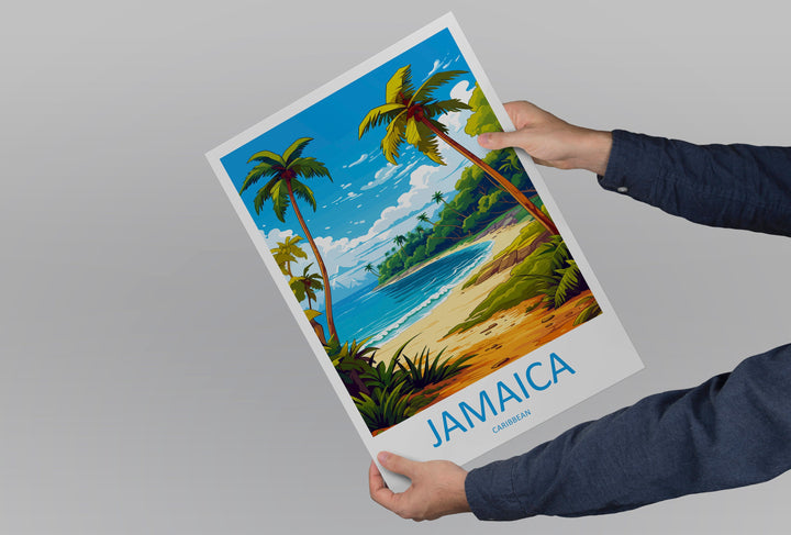 Jamaica Travel Print Wall Art Jamaica Wall Hanging Home Décor Jamaica Gift Art Lovers Wall Art Caribbean Travel Print Poster Gift