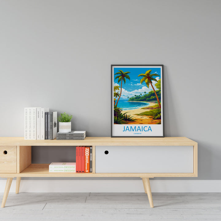 Jamaica Travel Print Wall Art Jamaica Wall Hanging Home Décor Jamaica Gift Art Lovers Wall Art Caribbean Travel Print Poster Gift
