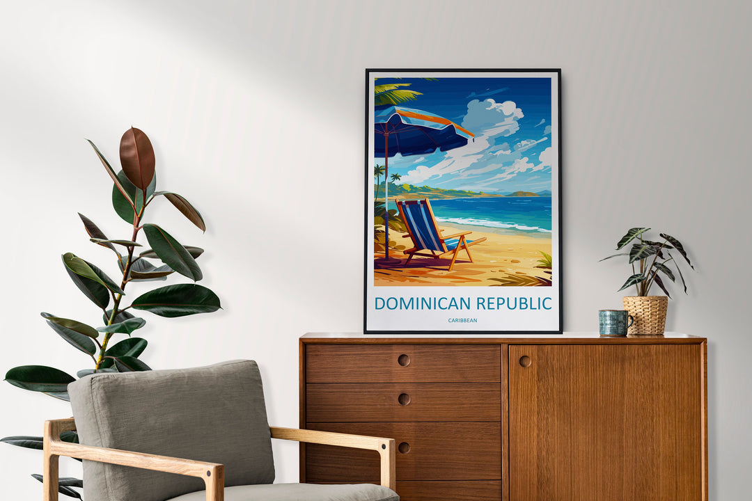 Dominican Republic Travel Print Wall Art Dominican Republic Wall Hanging Home Décor Dominican Republic Gift Art Lovers Wall Art Caribbean