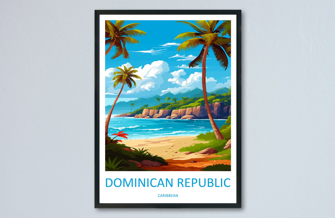 Dominican Republic Travel Print Wall Art Dominican Republic Wall Hanging Home Décor Dominican Republic Gift Art Lovers Wall Art Caribbean