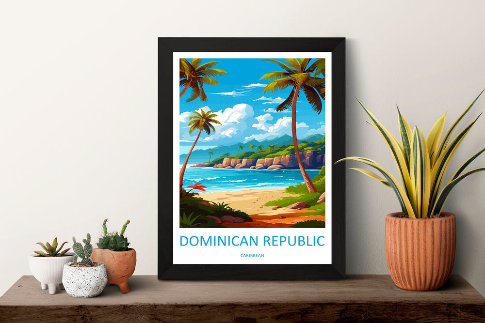 Dominican Republic Travel Print Wall Art Dominican Republic Wall Hanging Home Décor Dominican Republic Gift Art Lovers Wall Art Caribbean