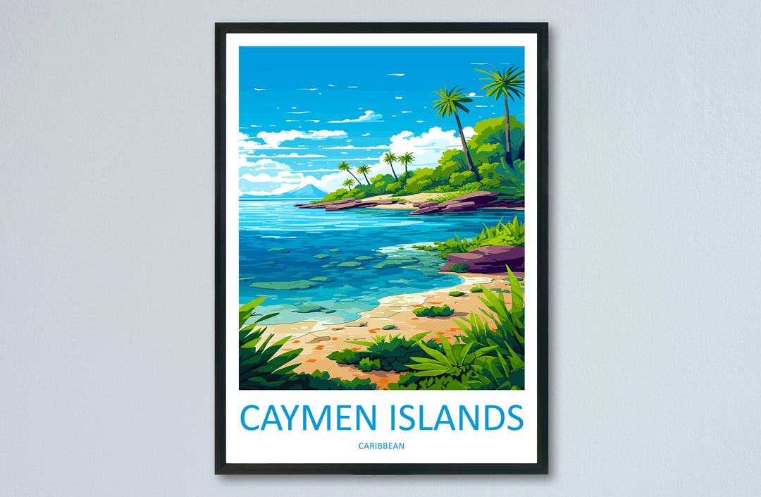 Cayman Islands Travel Print Wall Art Cayman Islands Wall Hanging Home Décor Cayman Islands Gift Art Lovers Wall Art Caribbean