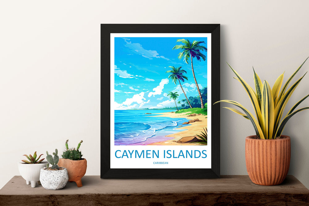 Cayman Islands Travel Print Wall Art Cayman Islands Wall Hanging Home Décor Cayman Islands Gift Art Lovers Wall Art Caribbean