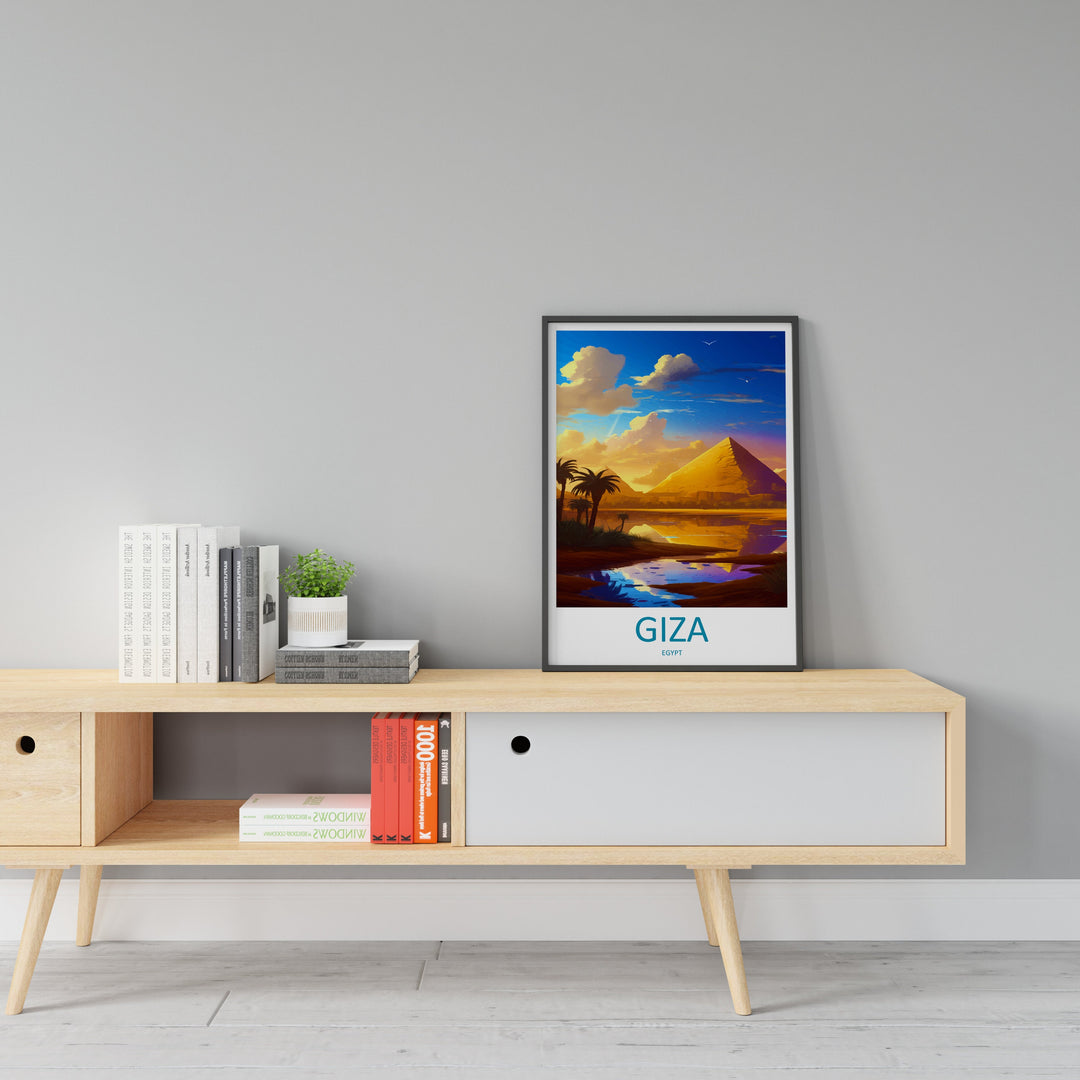 Cairo Travel Print Wall Art Cairo Egypt Wall Hanging Home Decoration Cairo Gift Art Lovers Wall Art Print Cairo Great Pyramids Of Giza