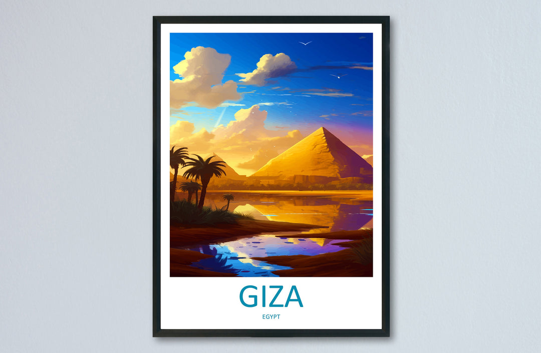 Cairo Travel Print Wall Art Cairo Egypt Wall Hanging Home Decoration Cairo Gift Art Lovers Wall Art Print Cairo Great Pyramids Of Giza