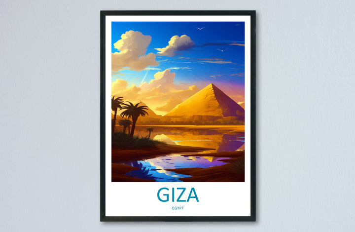 Cairo Travel Print Wall Art Cairo Egypt Wall Hanging Home Decoration Cairo Gift Art Lovers Wall Art Print Cairo Great Pyramids Of Giza