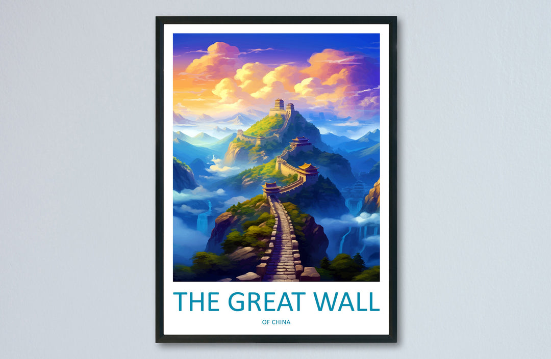Great Wall of China Travel Print Wall Art Great Wall Wall Hanging Home Décor Great Wall Gift Art Lovers Wall Art China Travel Print Gift