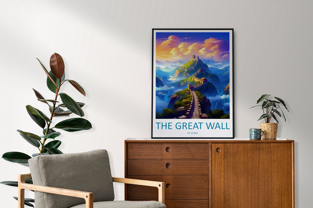 Great Wall of China Travel Print Wall Art Great Wall Wall Hanging Home Décor Great Wall Gift Art Lovers Wall Art China Travel Print Gift