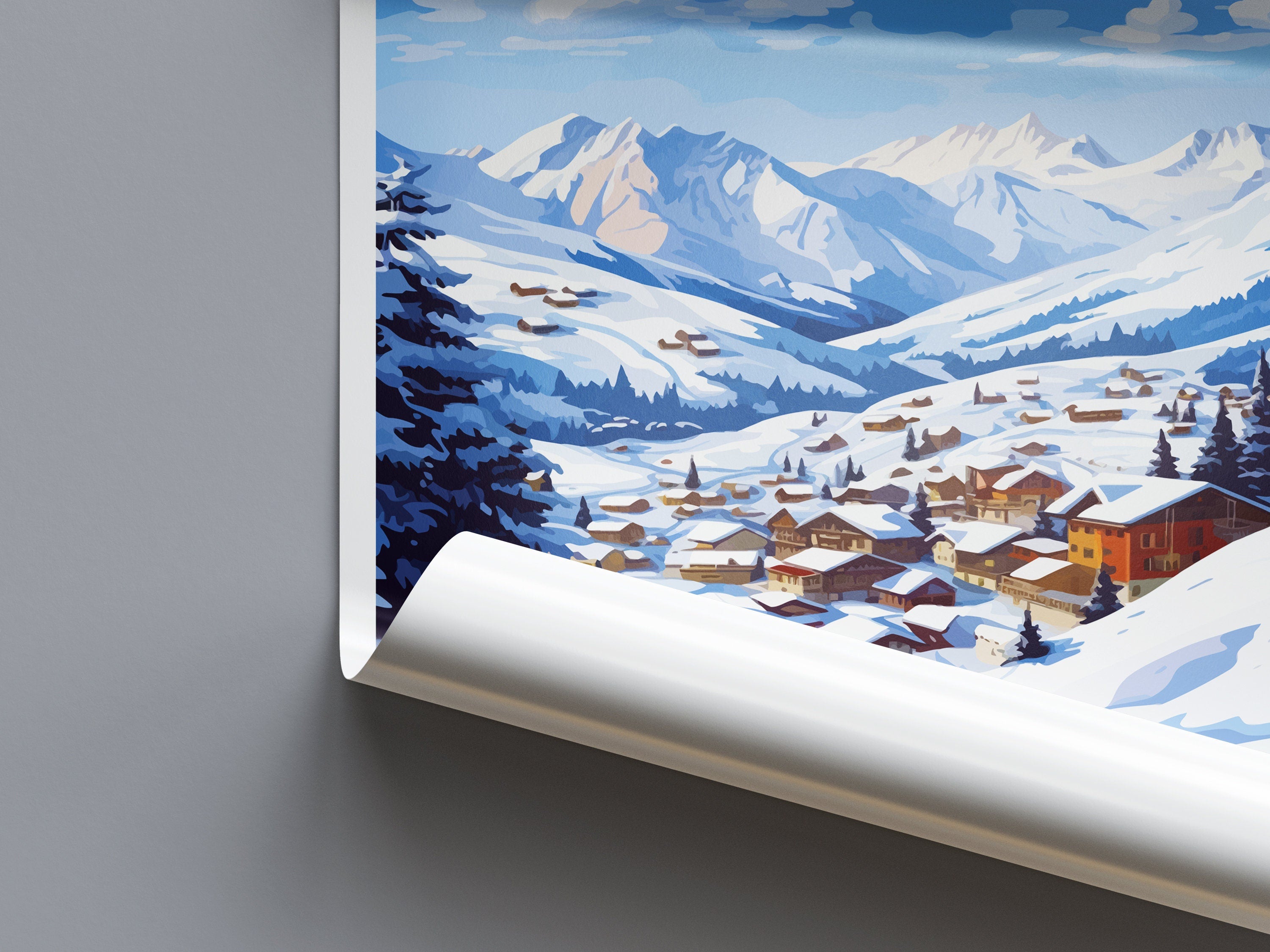 La Plagne Travel Print