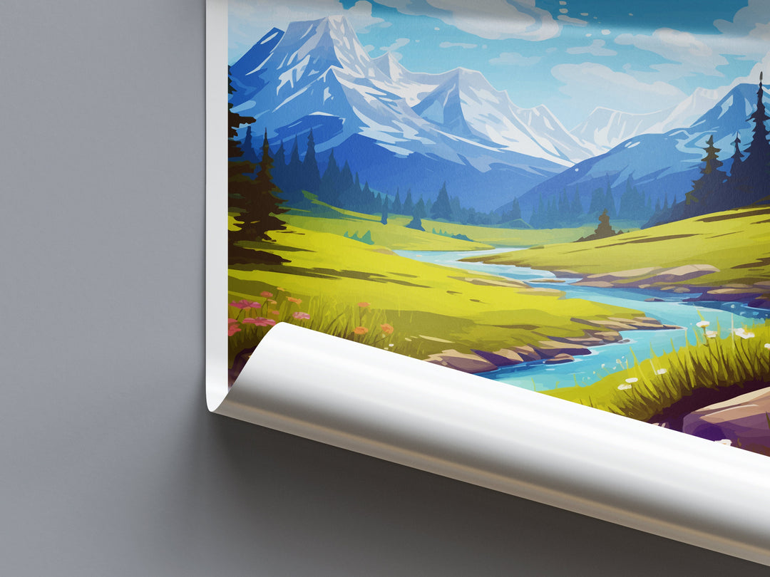 Glacier County Travel Print Wall Art Glacier County Wall Hanging Home Décor Glacier County Gift Art Lovers Montana Art Lover Gift