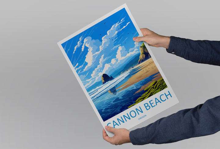 Cannon Beach Travel Print Wall Art Cannon Beach Wall Hanging Home Décor Cannon Beach Gift Art Lovers Oregon Art Lover Gift Cannon Beach